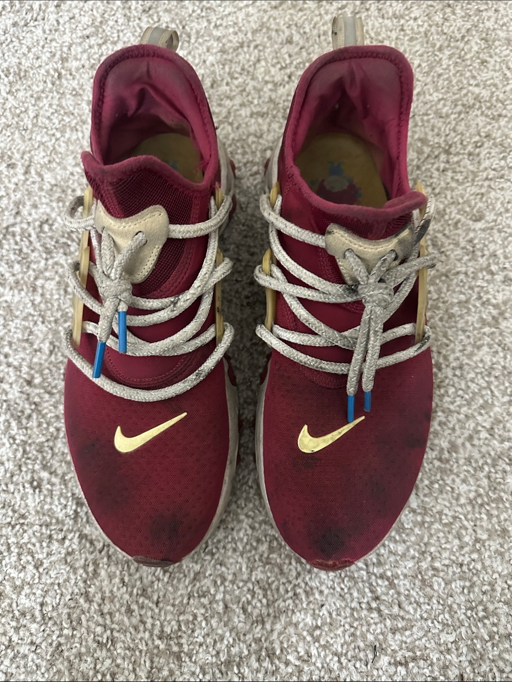 Nike Kids Burgundy & Gold Athletic Sneakers